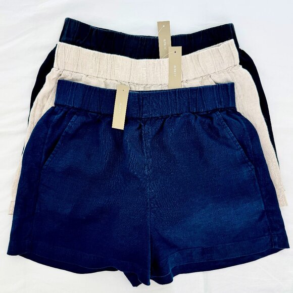 NWT J.Crew Tropez Linen Shorts size S Navy Blue Black - Picture 9 of 11